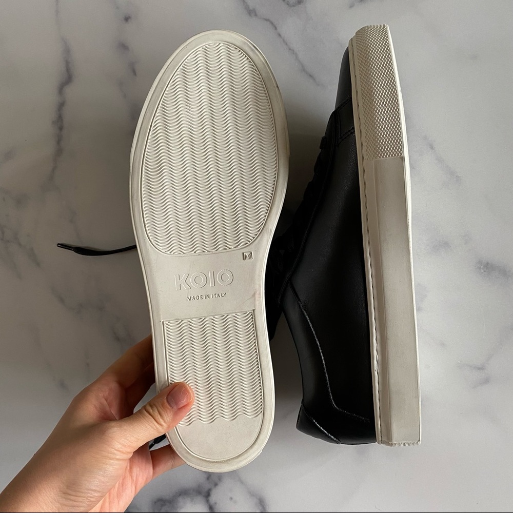 KOIO (NEW IN BOX) - Capri Low Top Leather Sneaker in Onyx - Picture 9 of 11